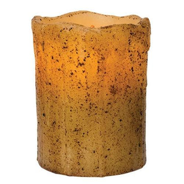4 Burnt Ivory Remote Pillar - The Fox Decor